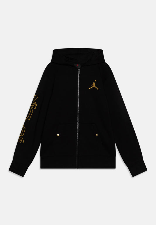 Felpa Jordan bambino cappuccio zip Black