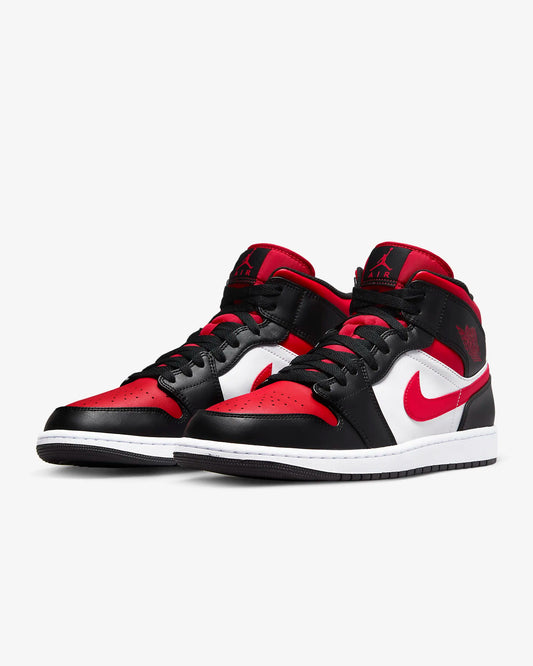 Air Jordan 1 Mid Black Fire Red